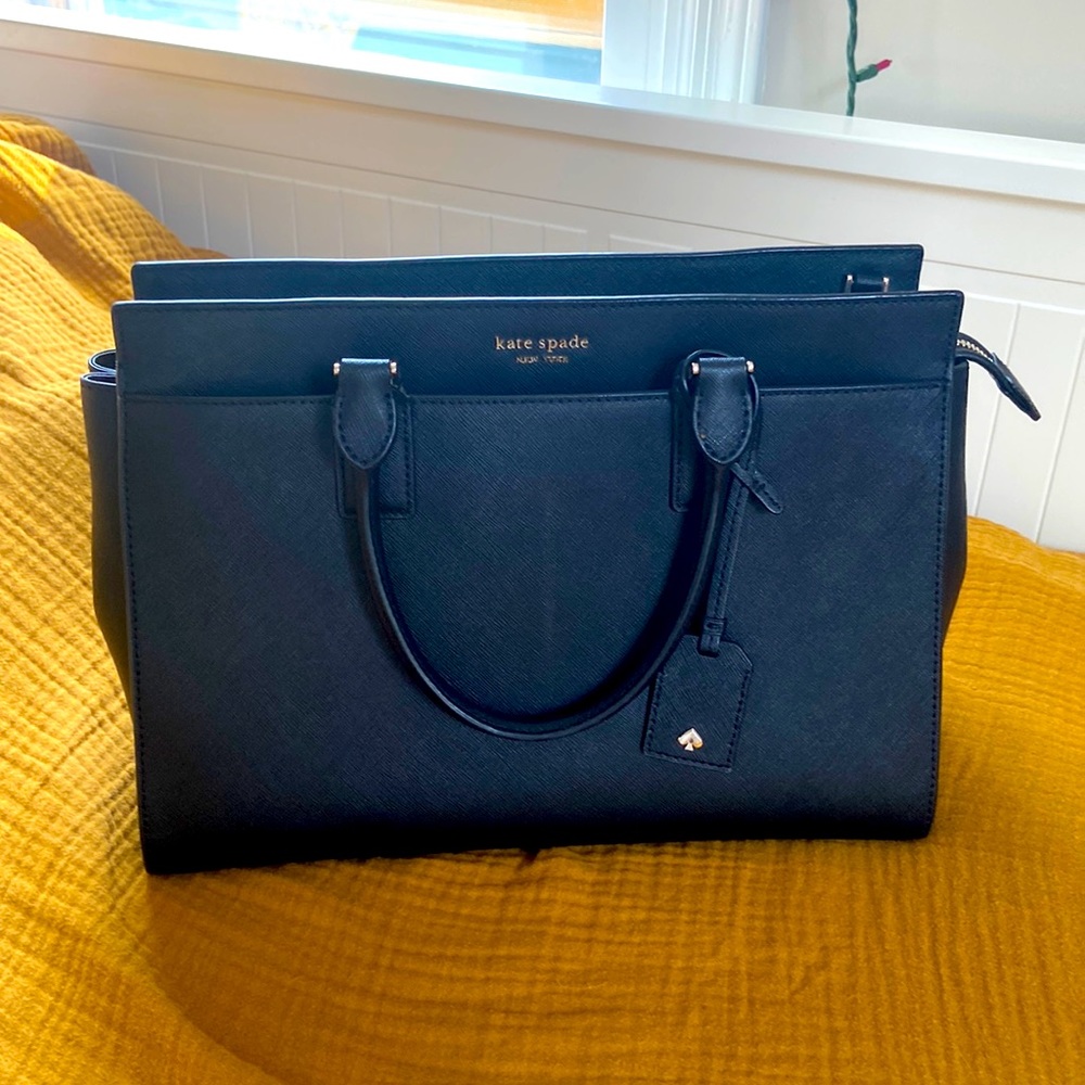Leather Kate Spade Black Purse